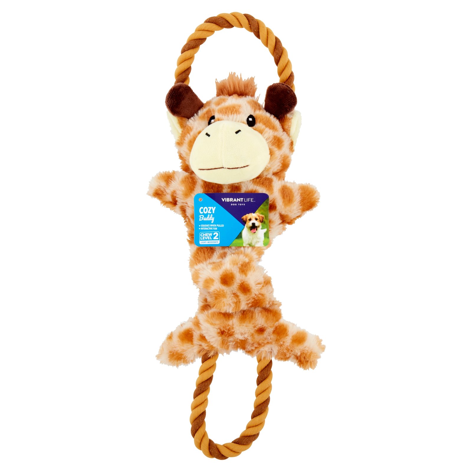 bd4cf7a8-2669-421e-bb30-73721712b667_1.6281d86bb96cfd71a64f47dcfe4eaedd.jpeg Vibrant Life Cozy Buddy with Rope Dog Toy, Characters